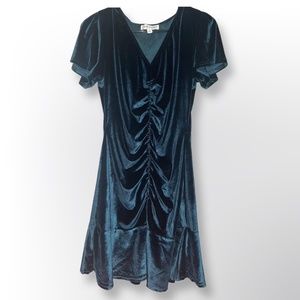 Ruched Crushed Velvet Dress